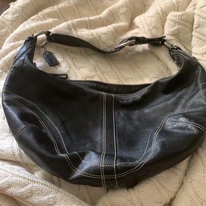 Coach back leather hobo